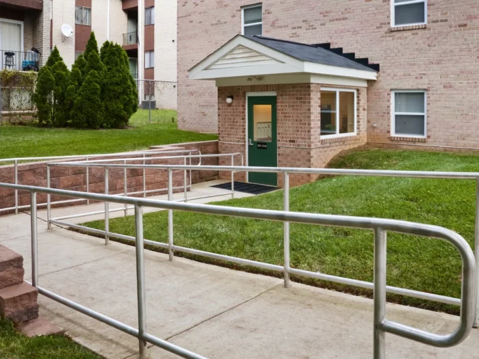 Wheelchair accessible ramp at Austin Manor