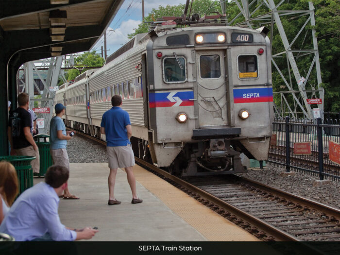 nearby attraction: SEPTA Train Station